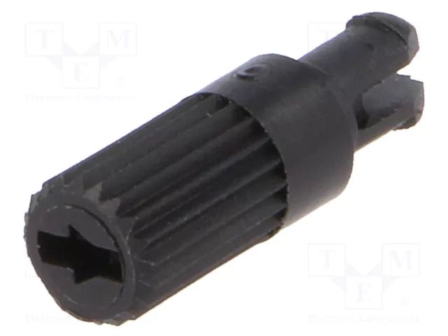 Knob; shaft knob; black; h: 11.7mm; for mounting potentiometers ACP CA14W12B