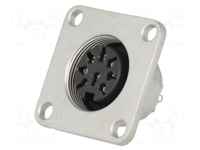 Connector: M16; socket; female; PIN: 8; 5A; 100V; C091D; soldering AMPHENOL C091-31T0081002