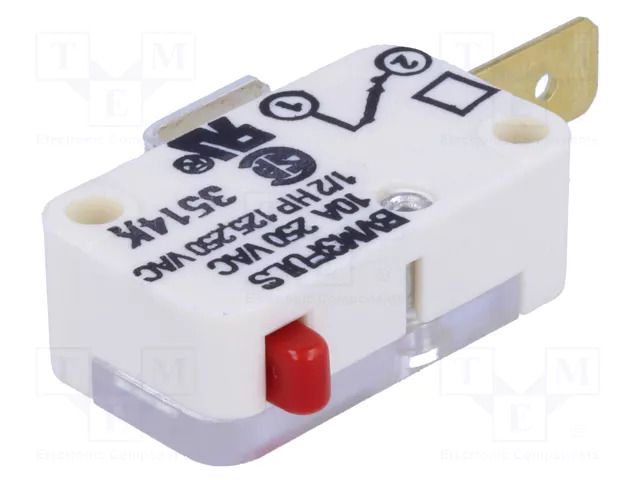 Microswitch SNAP ACTION; 10A/250VAC; without lever; SPST-NC SAIA-BURGESS BVM3FULS