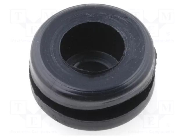 Grommet; with bulkhead; Ømount.hole: 9.9mm; Øhole: 6.4mm; PVC ESSENTRA PPE-06