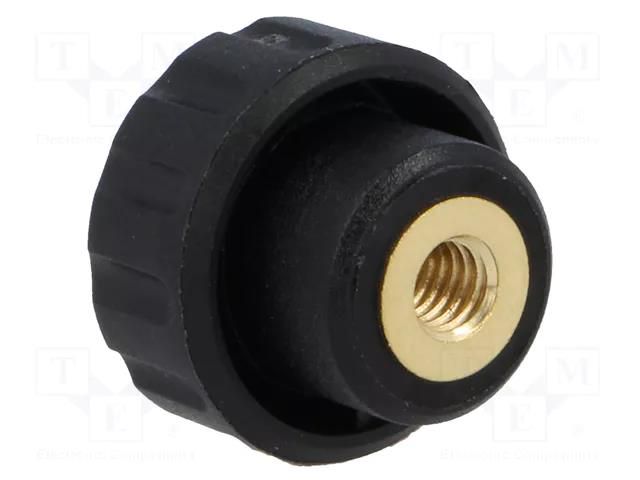 Knob; Ø: 16mm; Int.thread: M4; 10mm; H: 13mm; polyamide ELESA+GANTER BT.16FP-M4