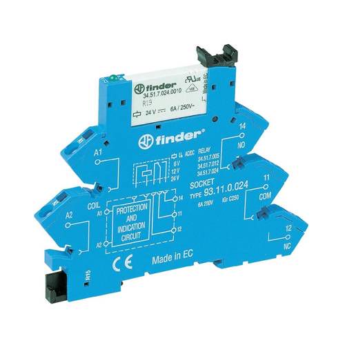 Модульный интерфейс с реле EMR, 24V Sensitive DC, 1CO, 6A, контакты AgNi 38.51.7.024.0050 8012823122991