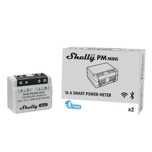 Умный измеритель мощности Shelly Mini PM Gen3 x2 3800235261620 3800235261620