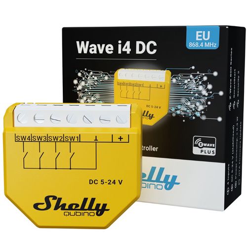 Shelly Qubino Wave i4 DC is for control and automate other smart devices DC power 3800235269084 3800235269084