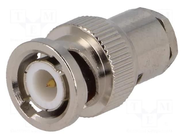 Connector: BNC; plug; male; straight; 75Ω; soldering,clamp; PTFE YIZN Jiangsu Tengyu Electronics co. BNC-142