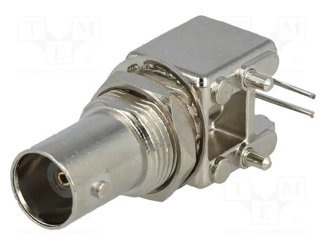 Connector: BNC; socket; female; shielded; angled 90°; 50Ω; THT NINIGI BNC-125