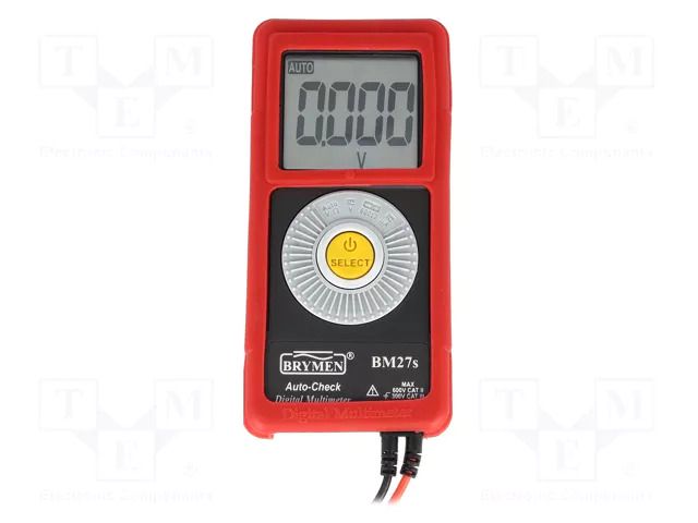 Digital multimeter; LCD; (6000); VDC: 6V,60V,600V; 10÷30kHz BRYMEN BM27