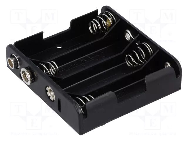 Holder; AA,R6; Batt.no: 4; 6F22 type; black COMF BH-341-1B