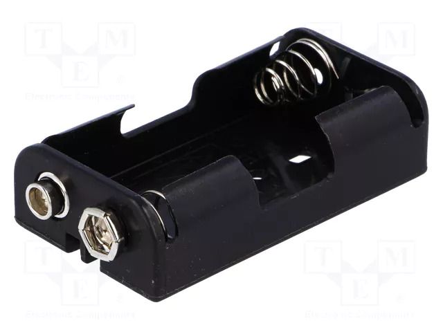 Holder; AA,R6; Batt.no: 2; 6F22 type; black COMF BH-321-1B