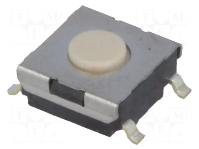 Microswitch TACT; SPST-NO; Pos: 2; 0.05A/24VDC; SMT; none; 1.47N OMRON Electronic Components B3FS-1002