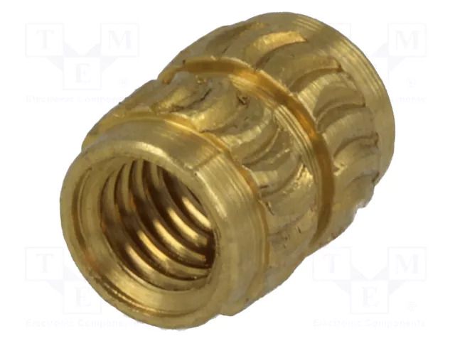 Threaded insert; brass; M3; BN 1934; for welding BOSSARD B3/BN1934