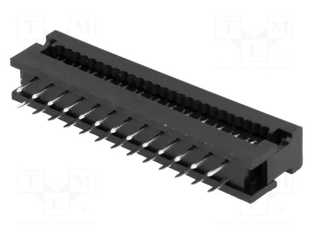 Connector: IDC; PIN: 26; 1A; IDC,THT; for ribbon cable; 2.54mm; 2x13 CONNFLY AWLP26