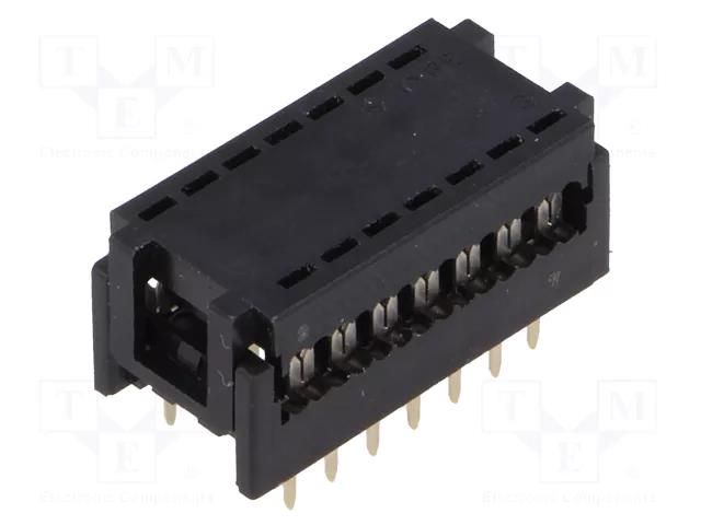 Connector: IDC; PIN: 14; DIL 7,62mm,transition; IDC,THT; 1.27mm CONNFLY AWDIL-14P