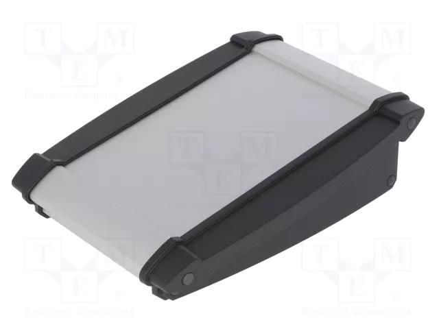 Enclosure: desktop; Alu-Topline; X: 100mm; Y: 181mm; Z: 53mm; natural BOPLA ATPH-1850-100-MT