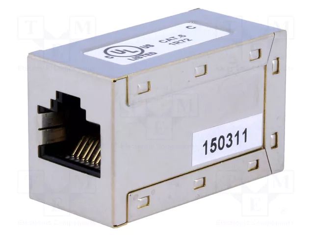 Coupler; Cat: 6; shielded; 8p8c; RJ45 socket,both sides DIGITUS AT-AG6-8/8