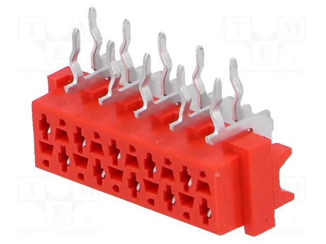Connector: Micro-MaTch; socket; female; PIN: 10; angled 90°; THT TE Connectivity AMP-8-215460-0