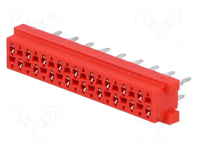 Connector: Micro-MaTch; socket; female; PIN: 18; straight; THT; 2x9 TE Connectivity AMP-8-215079-8