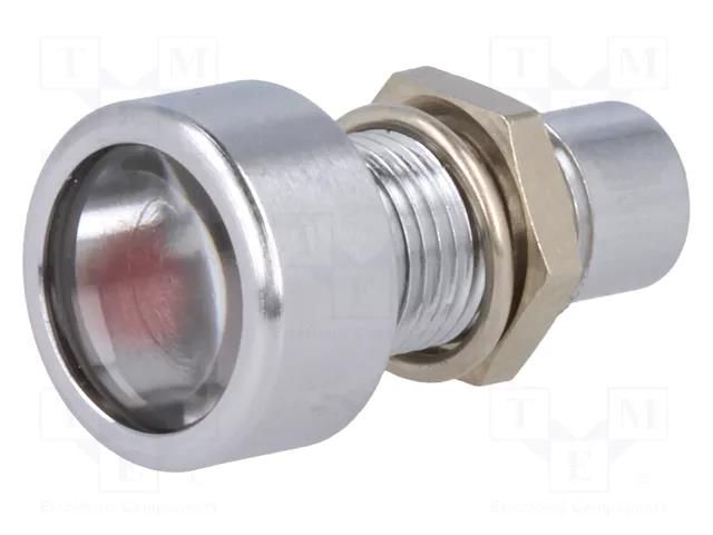 Indicator: LED; prominent; red; Ø8.2mm; IP67; brass SIGNAL-CONSTRUCT AMLD0802