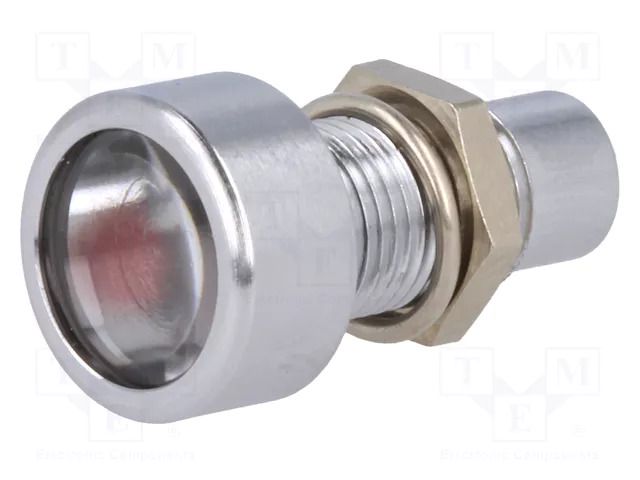 Indicator: LED; prominent; red; Ø8.2mm; IP67; brass SIGNAL-CONSTRUCT AMLD0802