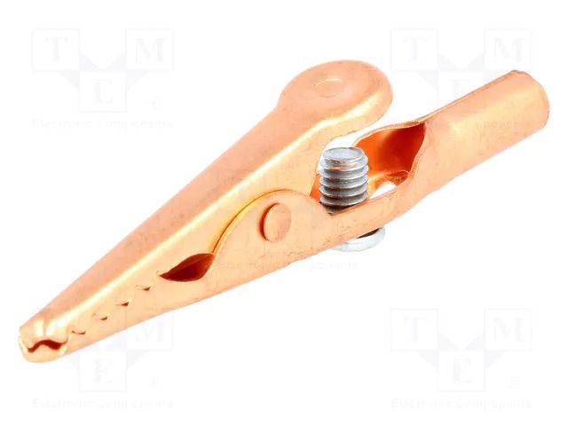 Crocodile clip; 10A; 70VDC; 33VAC; max.8mm; Type: non-insulated SCHÜTZINGER AK4732CU