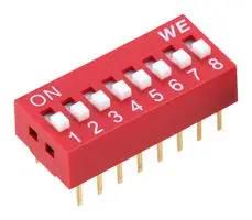 DIP SWITCH, 0.025A, 24VDC, 4 POS, THT 418117270904