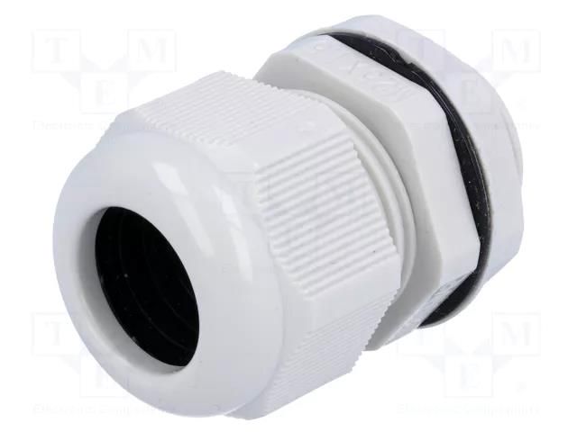 Cable gland; with long thread; M25; 1.5; IP68; polyamide; grey KSS WIRING AG-25GY1