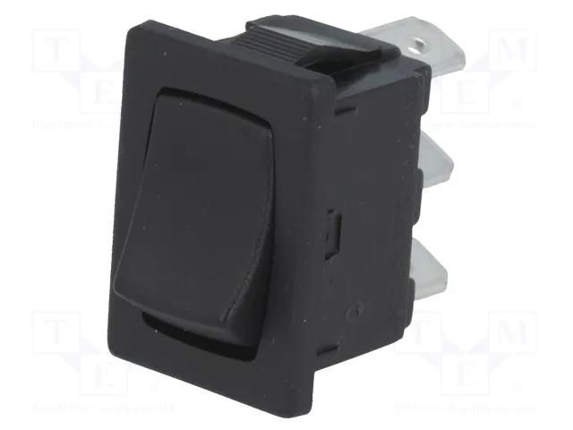 ROCKER; SPDT; Pos: 2; ON-ON; 10A/250VAC; 10A/28VDC; black; none; 8600 BULGIN AE-H8610VBAAA