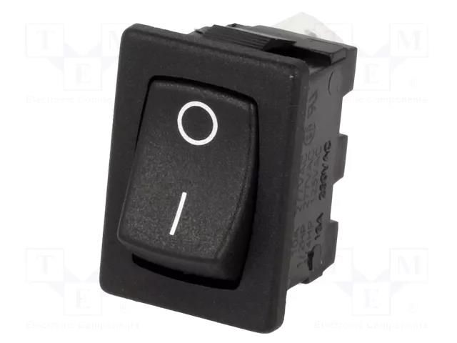 ROCKER; SPST; Pos: 2; ON-OFF; 10A/250VAC; 10A/28VDC; black; none BULGIN AE-H8600VBACN