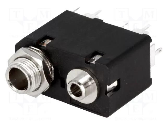 Connector: Jack 3,5mm + Jack 6,3mm; socket; female; ways: 3; THT AMPHENOL ACJS-MVD985-5