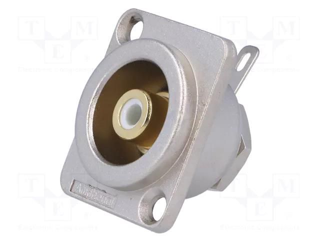 Connector: RCA; socket; female; soldering; gold-plated AMPHENOL ACJD-WHT