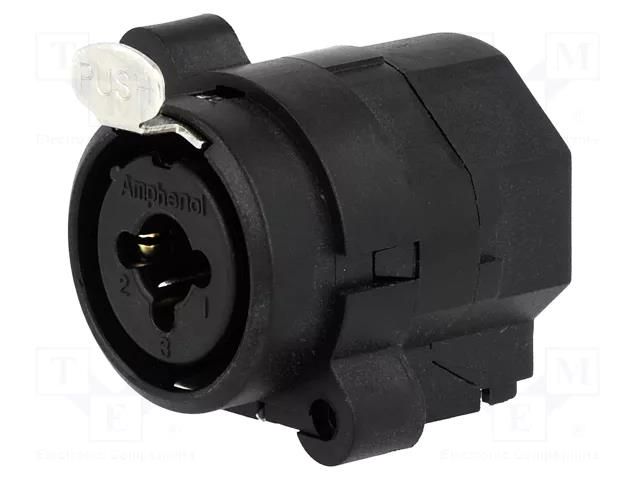 Connector: Jack 6,3mm + XLR; socket; female; straight; THT; IP40 AMPHENOL ACJC6V