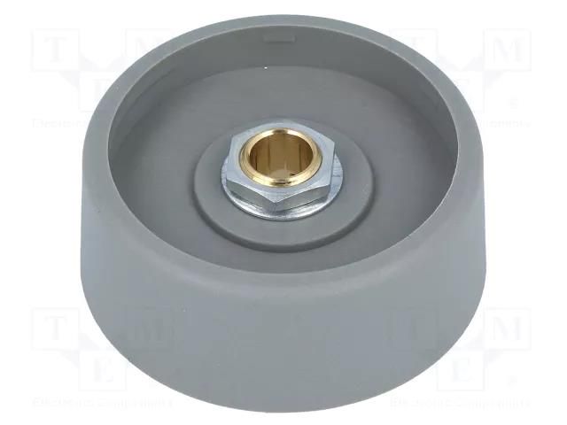 Knob; without pointer; polyamide; Øshaft: 6mm; Ø40x16mm; grey OKW A3140068