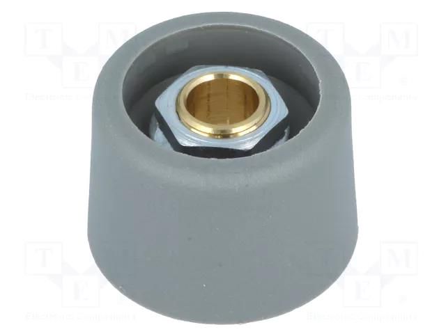 Knob; without pointer; polyamide; Øshaft: 6mm; Ø23x16mm; grey OKW A3123068