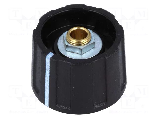 Knob; with pointer; ABS; Øshaft: 4mm; Ø23x15.5mm; black; A2623 OKW A2623040