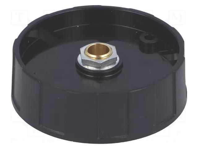 Knob; without pointer; ABS; Øshaft: 6mm; Ø50x15.5mm; black; A2550 OKW A2550060