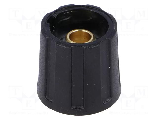 Knob; without pointer; ABS; Øshaft: 6mm; Ø16x15.5mm; black; A2516 OKW A2516060