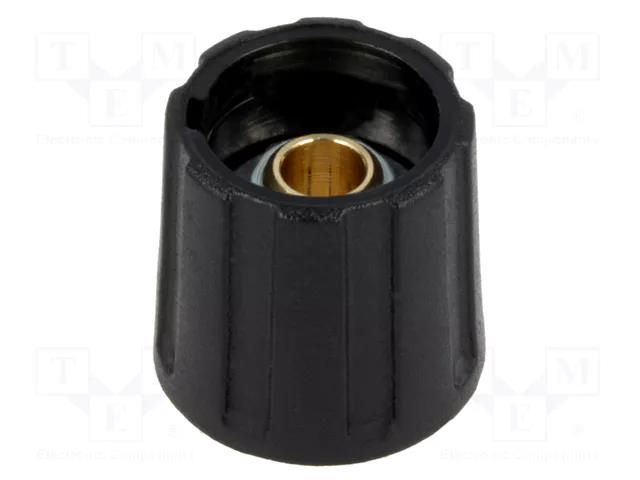 Knob; without pointer; ABS; Øshaft: 4mm; Ø16x15.5mm; black; A2516 OKW A2516040