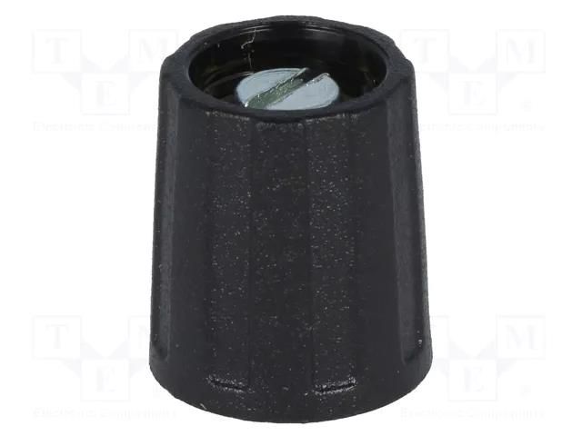 Knob; without pointer; ABS; Øshaft: 6mm; Ø13.5x15.5mm; black; A2513 OKW A2513060