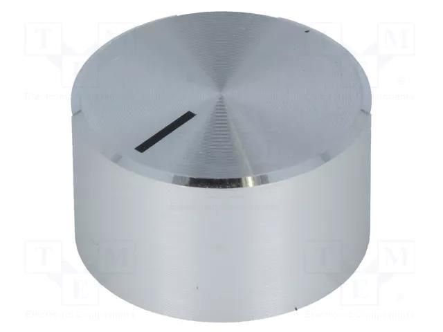 Knob; with pointer; aluminium,plastic; Øshaft: 6mm; Ø22.5x13.3mm OKW A1422461