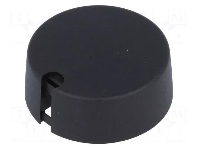 Knob; with pointer; plastic; Øshaft: 6mm; Ø40x16mm; black; A10 OKW A1040069