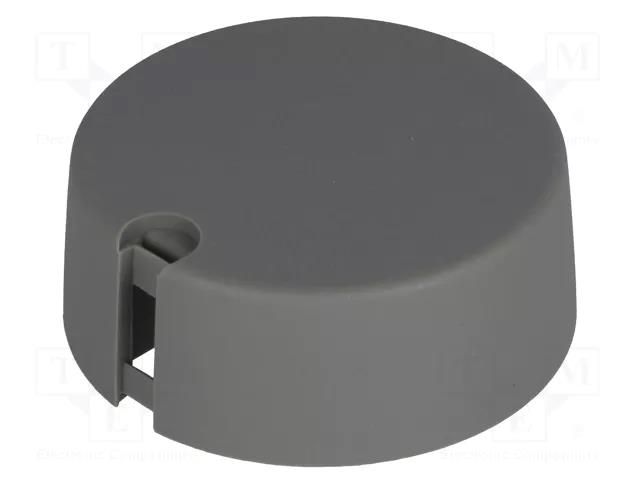 Knob; with pointer; plastic; Øshaft: 4mm; Ø40x16mm; grey; A10 OKW A1040048