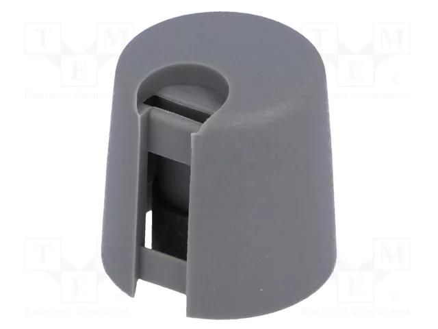 Knob; with pointer; plastic; Øshaft: 6mm; Ø16x16mm; grey; push-in OKW A1016648