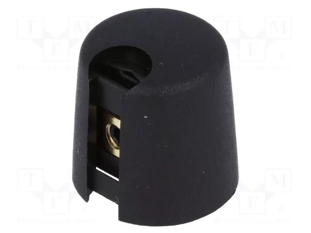 Knob; with pointer; plastic; Øshaft: 6mm; Ø16x16mm; black; A10 OKW A1016069