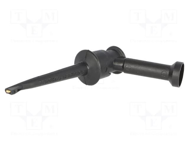 Clip-on probe; hook type; 5A; 60VDC; black; Grip capac: max.2.29mm POMONA POM-4723-0