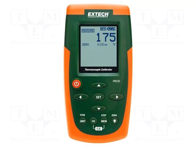 Meter: calibrator; thermocouple; VDC: -10÷60mV; Illumin: yes EXTECH PRC20