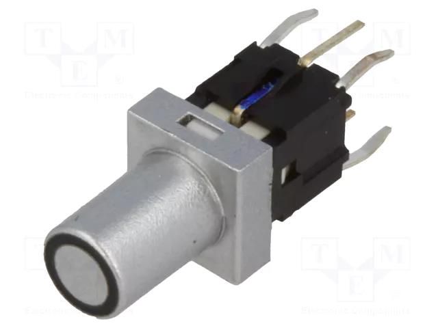 Switch: keypad; Pos: 2; SPST-NO; 0.05A/12VDC; silver; LED; blue; THT HIGHLY ELECTRIC PB6149L-4-102