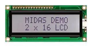 LCD MODULE, 16 X 2, COB, 5.55MM, FSTN MC21605C6W-FPTLWS-V2