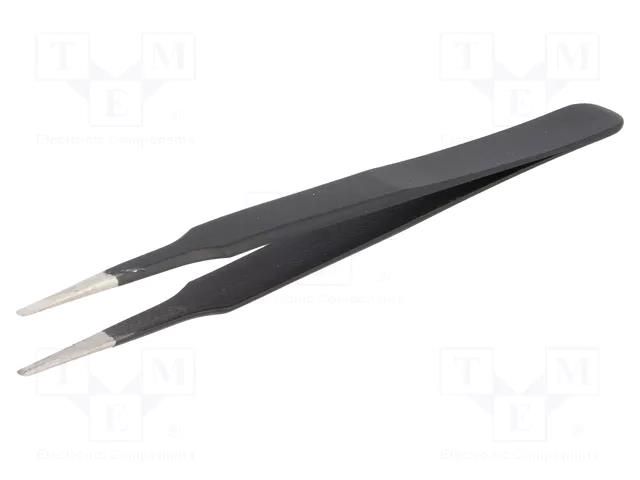 Tweezers; Tipwidth: 2mm; Blade tip shape: rounded; ESD; 17g NEWBRAND NB-ESD13