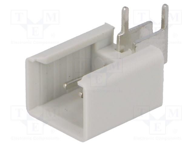 Connector: IDC; socket; male; PIN: 2; angled 90°; THT; 2.54mm; 1x2 TOMIC P2102