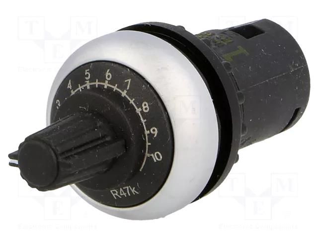 Potentiometer; 22mm; RMQ-Titan; -25÷70°C; Ø22.5mm; IP66; 47kΩ EATON ELECTRIC M22-R47K